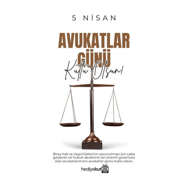 5 Nisan Avukatlar Günü Tebrik Kartı - Hediye Kutusu