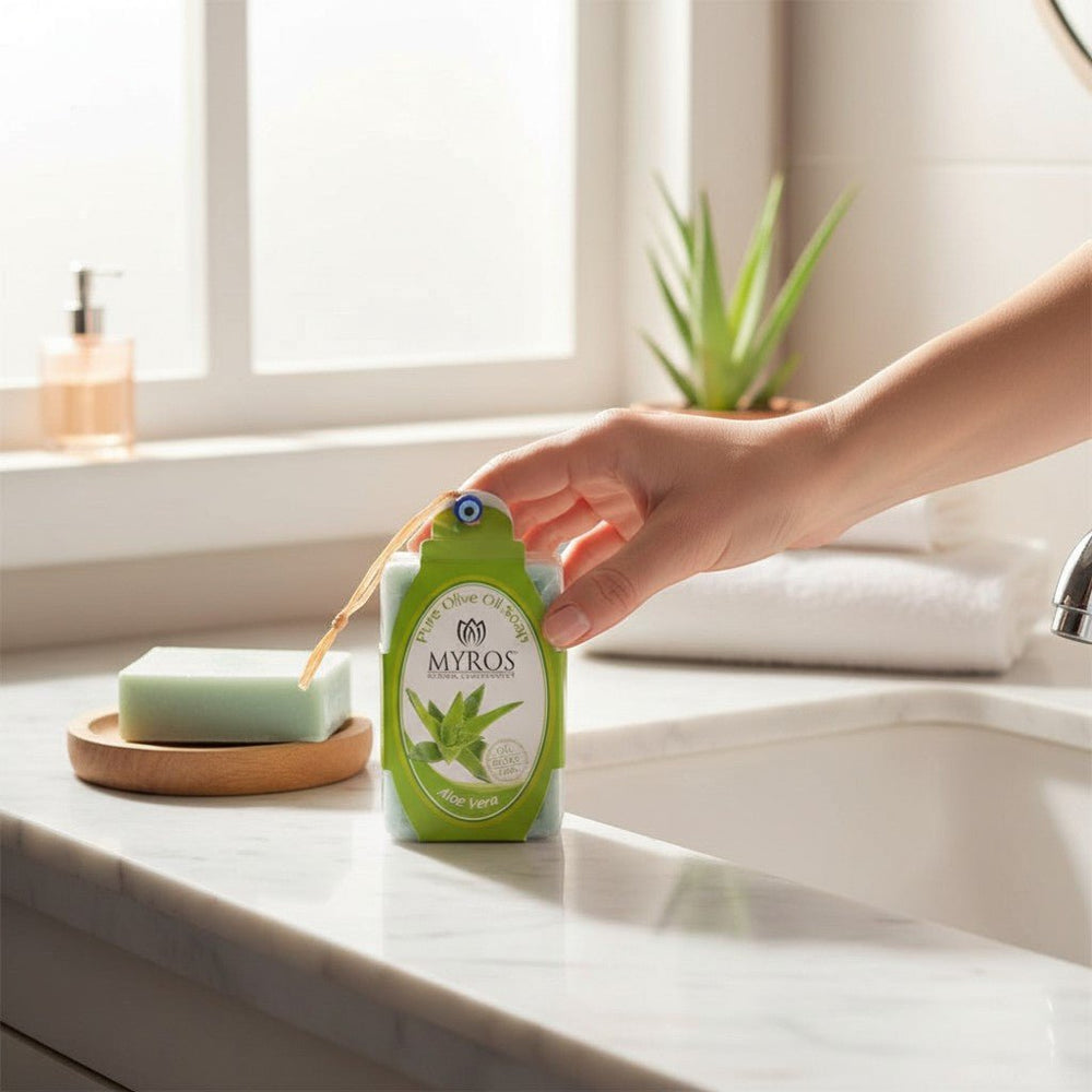 Aloe Vera İpli Boncuklu Sabun - Hediye Kutusu