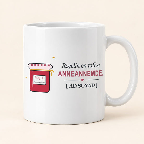 Anneannemin Reçeli - İsimli Anneanne Kupası - Hediye Kutusu