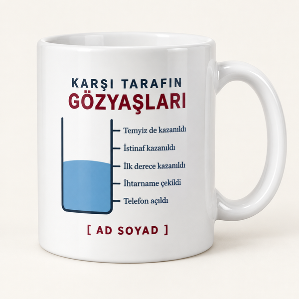 Karşı tarafın gözyaşları yazılı isimli avukat kupası