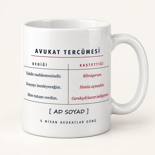 Avukat Tercümesi İsimli Kupa - Hediye Kutusu