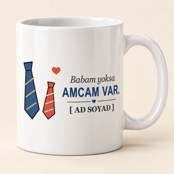 Babam Yoksa Amcam Var - İsimli Amca Kupası - Hediye Kutusu