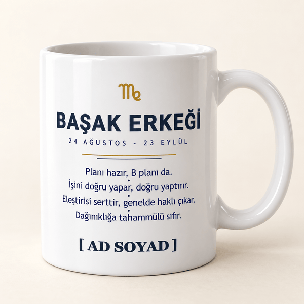 Başak Erkeği İsimli Kupa - Hediye Kutusu