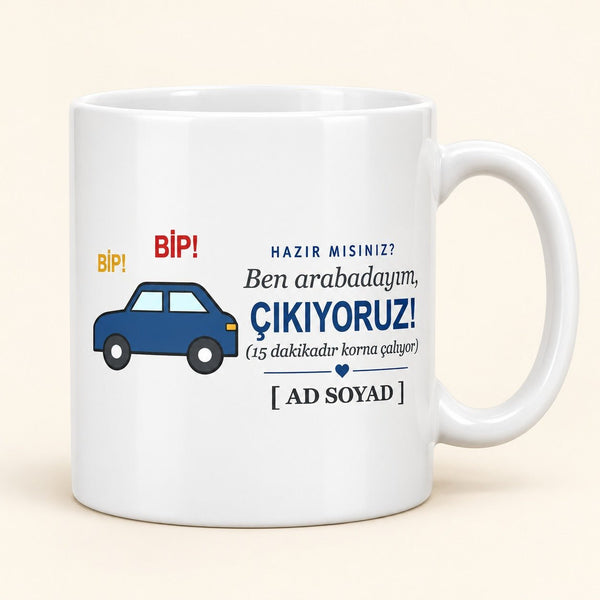 Ben Arabadayım - İsimli Baba Kupası - Hediye Kutusu