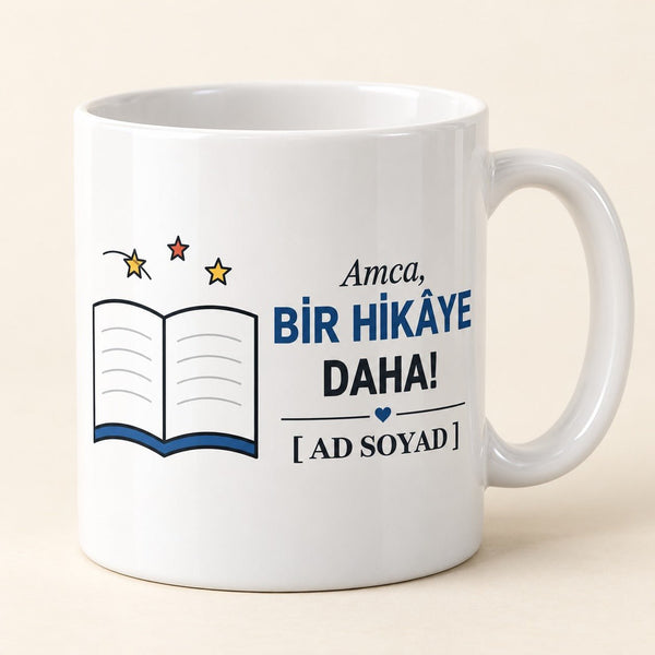 Bir Hikâye Daha - İsimli Amca Kupası - Hediye Kutusu