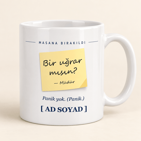 "Bir Uğrar mısın?" Notlu Müdür Kupası - Hediye Kutusu