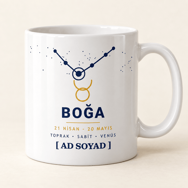 Boğa Burcu İsimli Kupa - Hediye Kutusu
