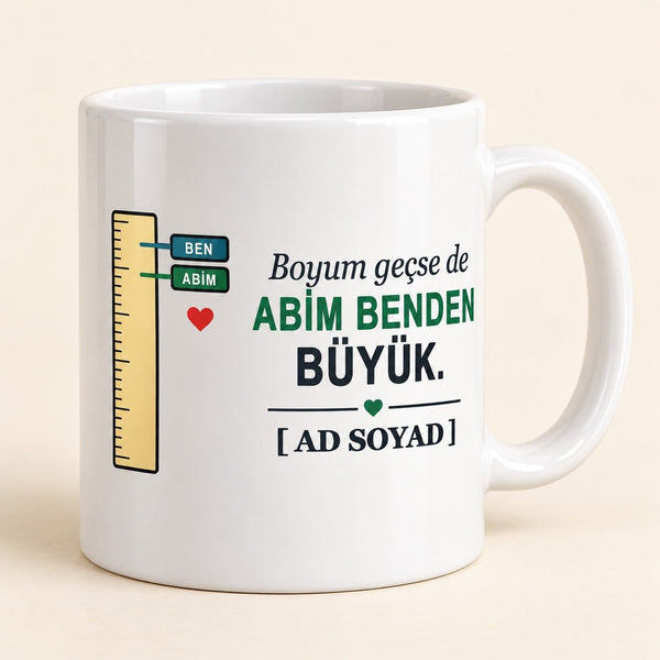 Boyum Geçse de - İsimli Abi Kupası - Hediye Kutusu