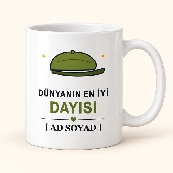 Dünyanın En İyi Dayısı - İsimli Dayı Kupası - Hediye Kutusu
