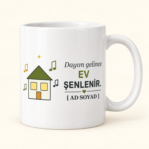 Ev Şenlenir - İsimli Dayı Kupası - Hediye Kutusu