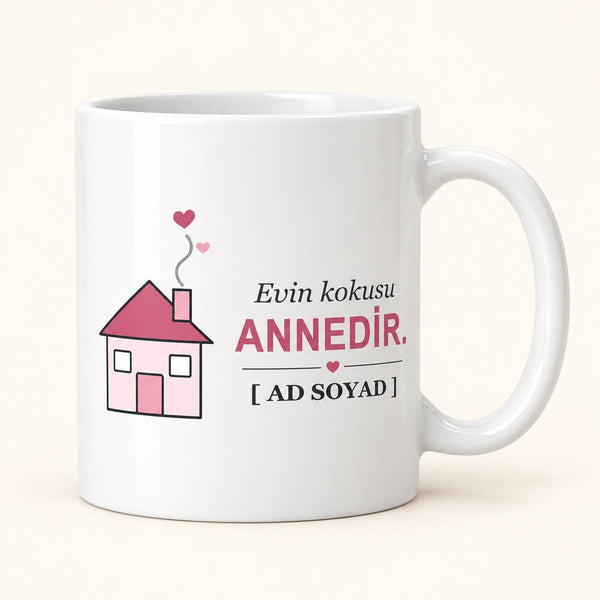 Evin Kokusu - İsimli Anne Kupası - Hediye Kutusu