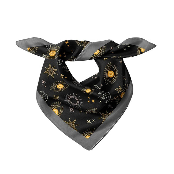 Göz Desenli Siyah Bandana - Hediye Kutusu
