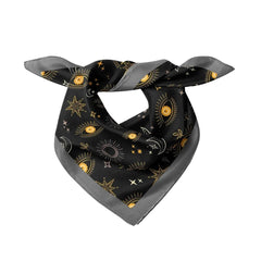 Göz Desenli Siyah Bandana - Hediye Kutusu