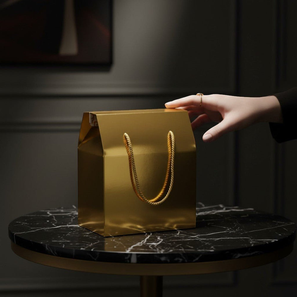 Gold Metalize Parlak Hediye Kutusu - Hediye Kutusu