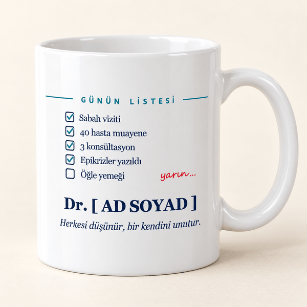 Günün Listesi İsimli Doktor Kupası - Hediye Kutusu