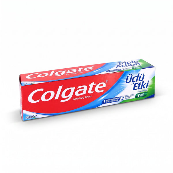 Hediye Kutusu Colgate Üçlü Etki 100 ml nane aromalı florürlü diş macunu kutusu