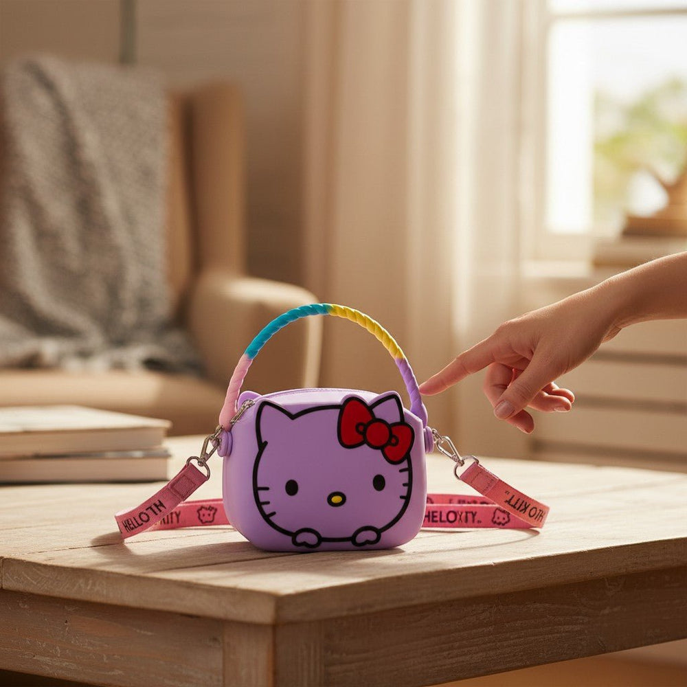 Hello Kitty Silikon Çanta Mor - Hediye Kutusu