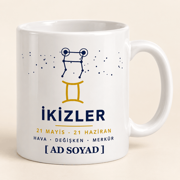 İkizler Burcu İsimli Kupa - Hediye Kutusu
