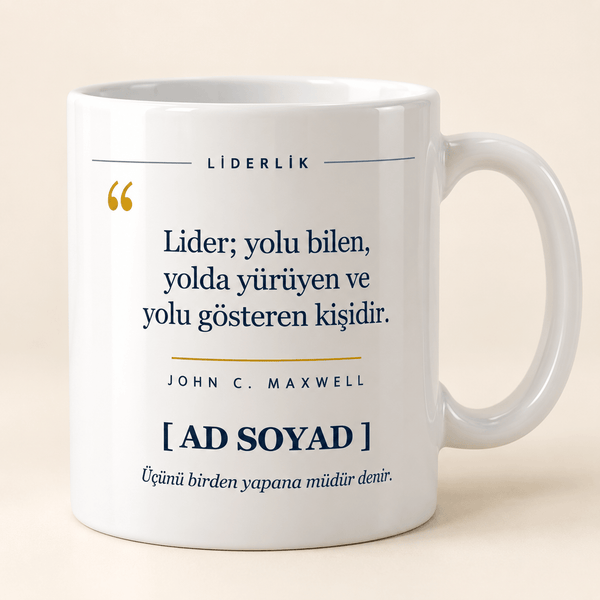 Liderlik Sözlü İsimli Müdür Kupası - Hediye Kutusu