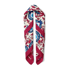 Nazar Boncuğu Desenli Bordo Bandana - Hediye Kutusu
