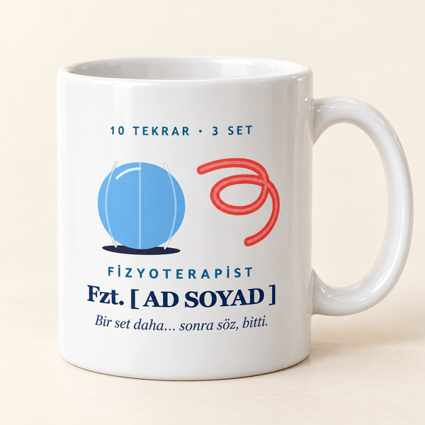 Pilates Toplu İsimli Fizyoterapist Kupası - Hediye Kutusu