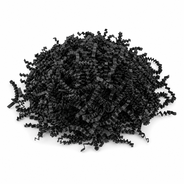 Siyah Kırpık Zigzag Dolgu Kağıdı 50gr - Hediye Kutusu