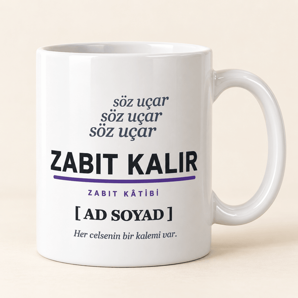 "Söz Uçar, Zabıt Kalır" İsimli Kupa - Hediye Kutusu