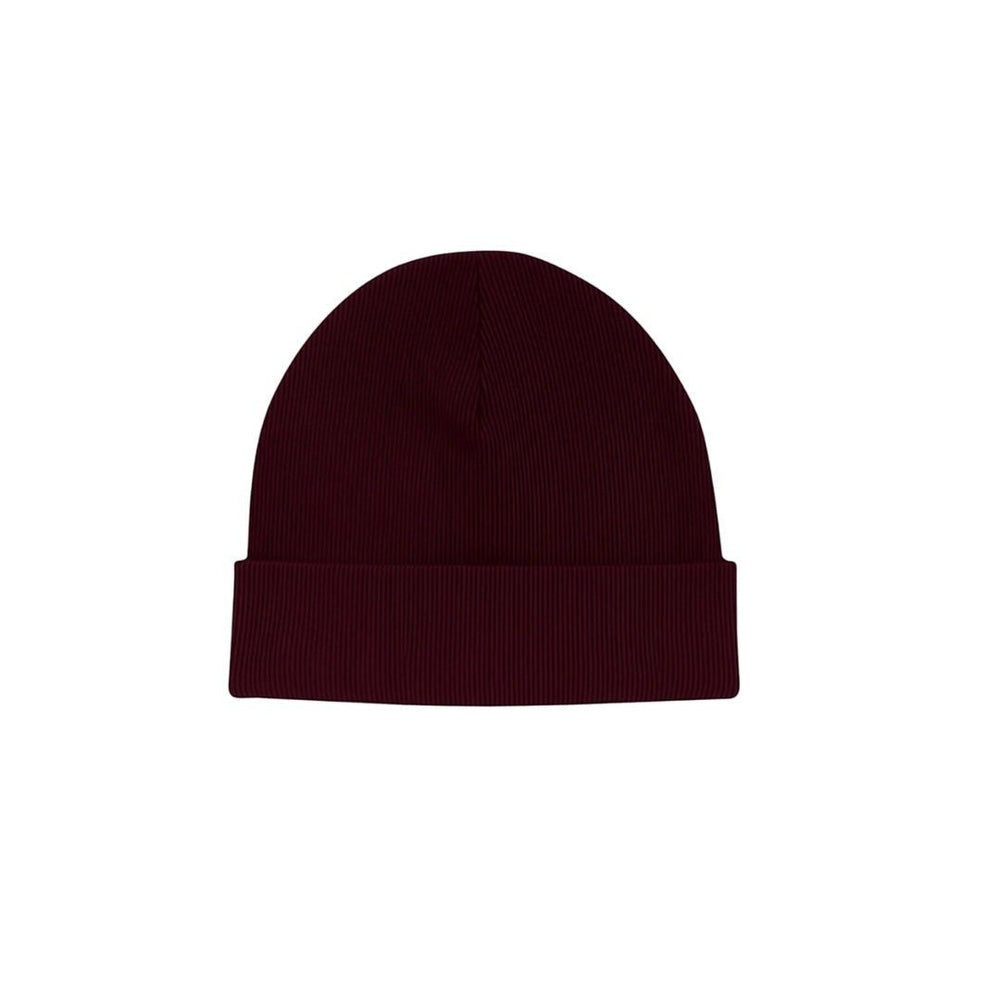 Unisex Bordo Basic Katlamalı Bere - Hediye Kutusu