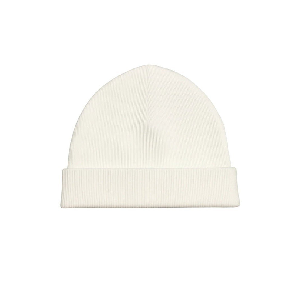 Unisex Krem Renk Basic Katlamalı Bere - Hediye Kutusu