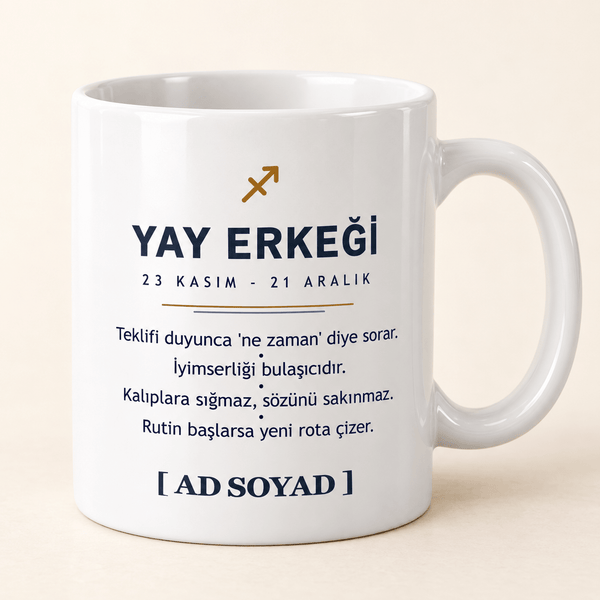 Yay Erkeği İsimli Kupa - Hediye Kutusu