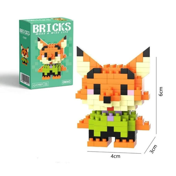 Zootropolis Nick Wilde 3D Figür Mini Bricks Hobi Oyuncak - Hediye Kutusu