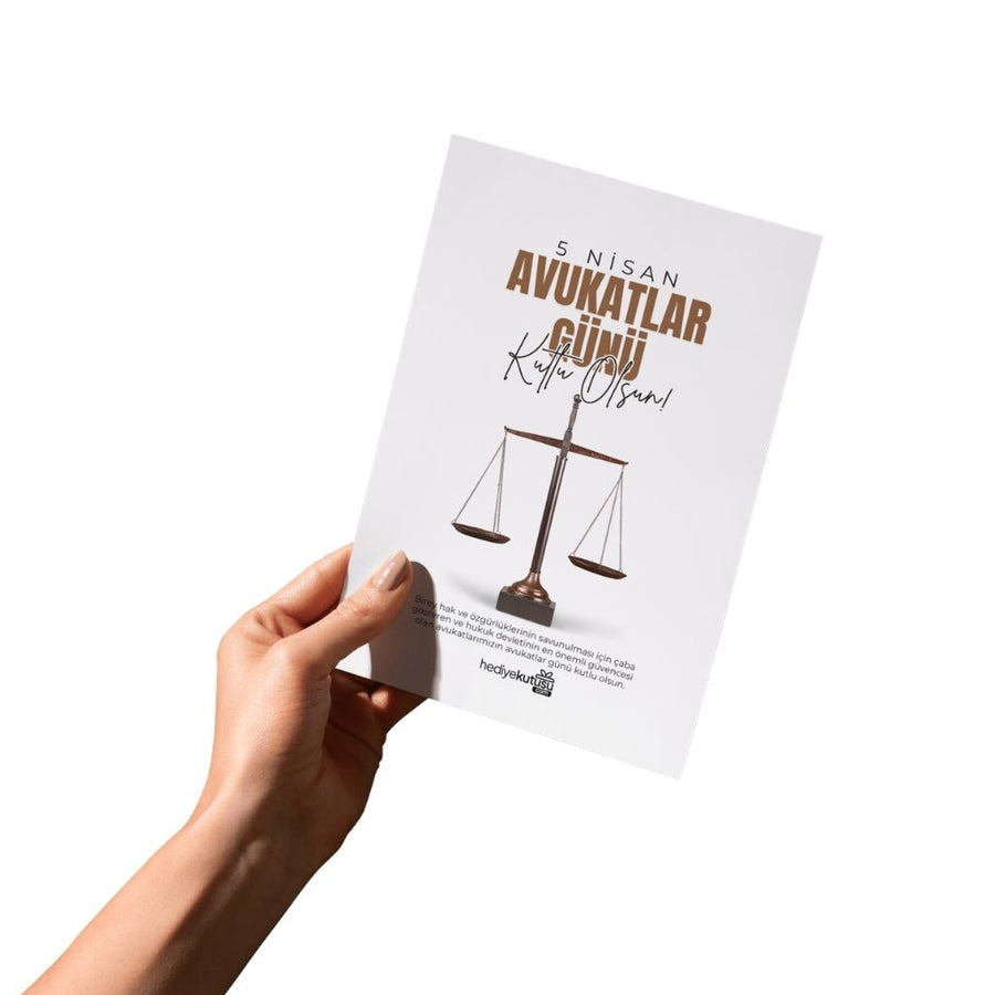 5 Nisan Avukatlar Günü Tebrik Kartı - Hediye Kutusu