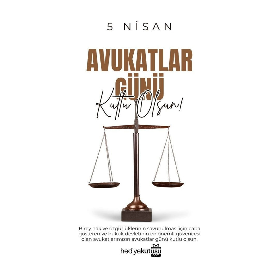 5 Nisan Avukatlar Günü Tebrik Kartı - Hediye Kutusu