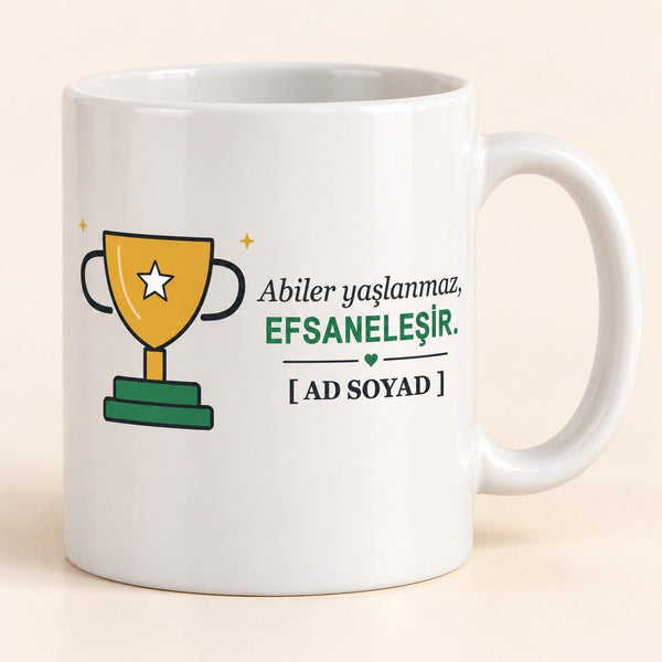 Abiler Efsaneleşir - İsimli Abi Kupası - Hediye Kutusu