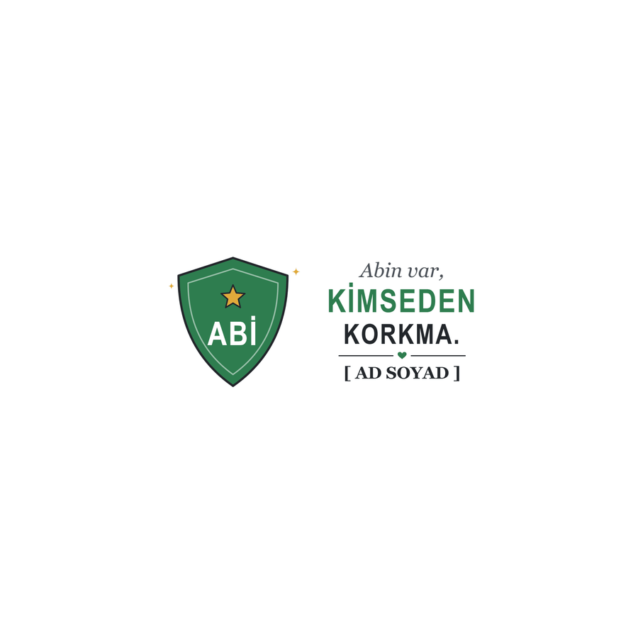 Abin Var - İsimli Abi Kupası - Hediye Kutusu