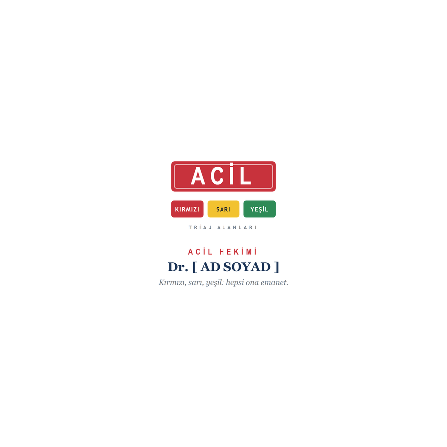 ACİL Tabelalı İsimli Acil Hekimi Kupası - Hediye Kutusu