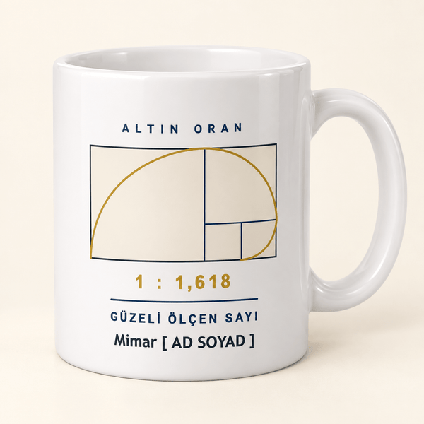 Altın Oranlı İsimli Mimar Kupası - Hediye Kutusu