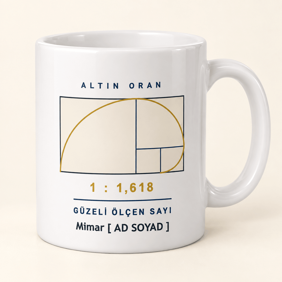 Altın Oranlı İsimli Mimar Kupası - Hediye Kutusu
