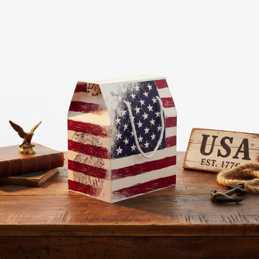 Amerikan Bayraklı Hediye Kutusu - Hediye Kutusu
