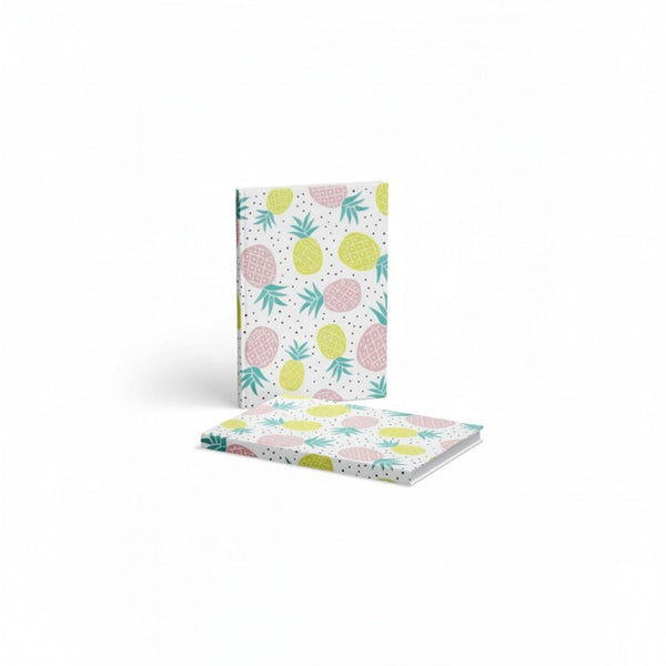 Ananas Sert Kapaklı Çizgili Defter - Hediye Kutusu