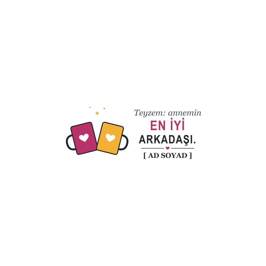 Annemin En İyi Arkadaşı - İsimli Teyze Kupası - Hediye Kutusu