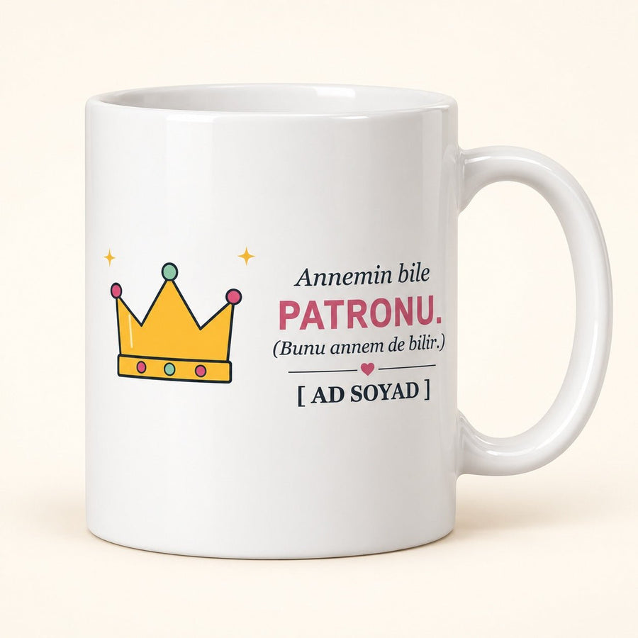 Annemin Patronu - İsimli Anneanne Kupası - Hediye Kutusu