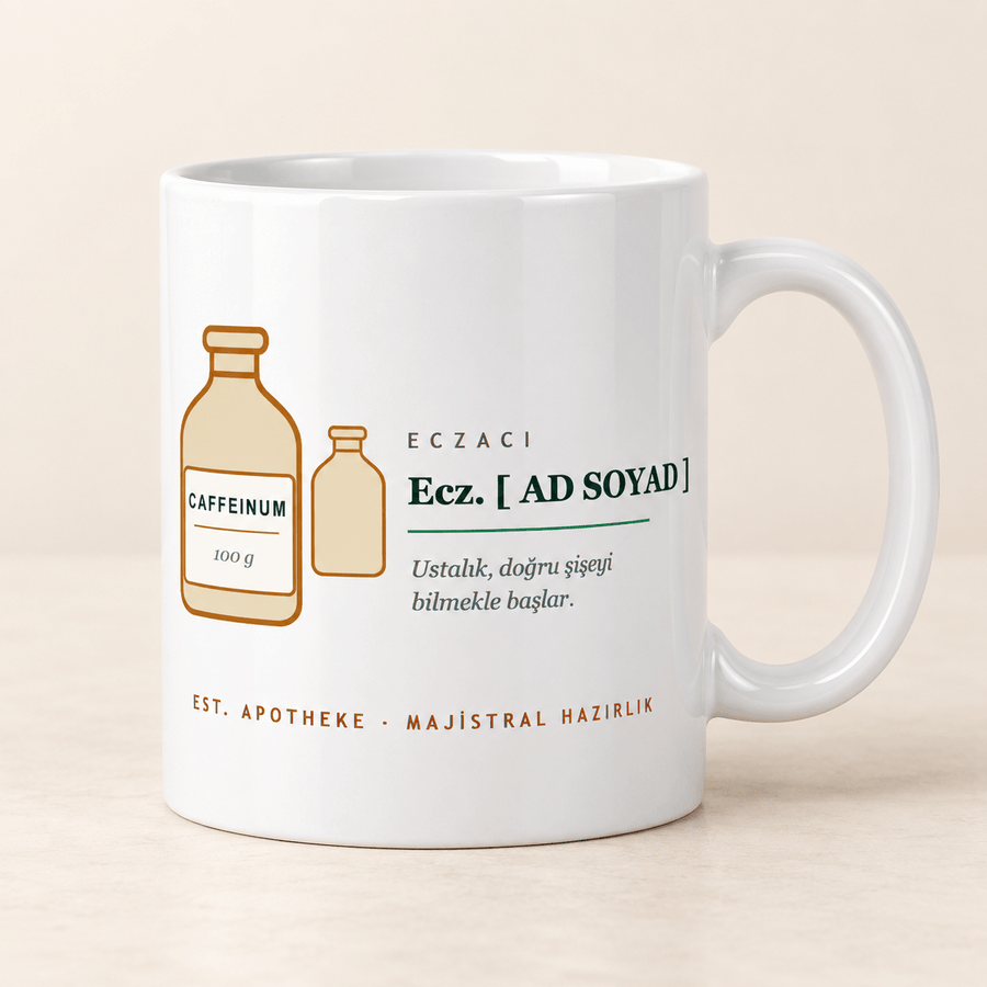 Apotheke Şişeli İsimli Eczacı Kupası - Hediye Kutusu