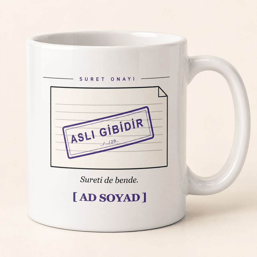 "Aslı Gibidir" İsimli Zabıt Kâtibi Kupası - Hediye Kutusu