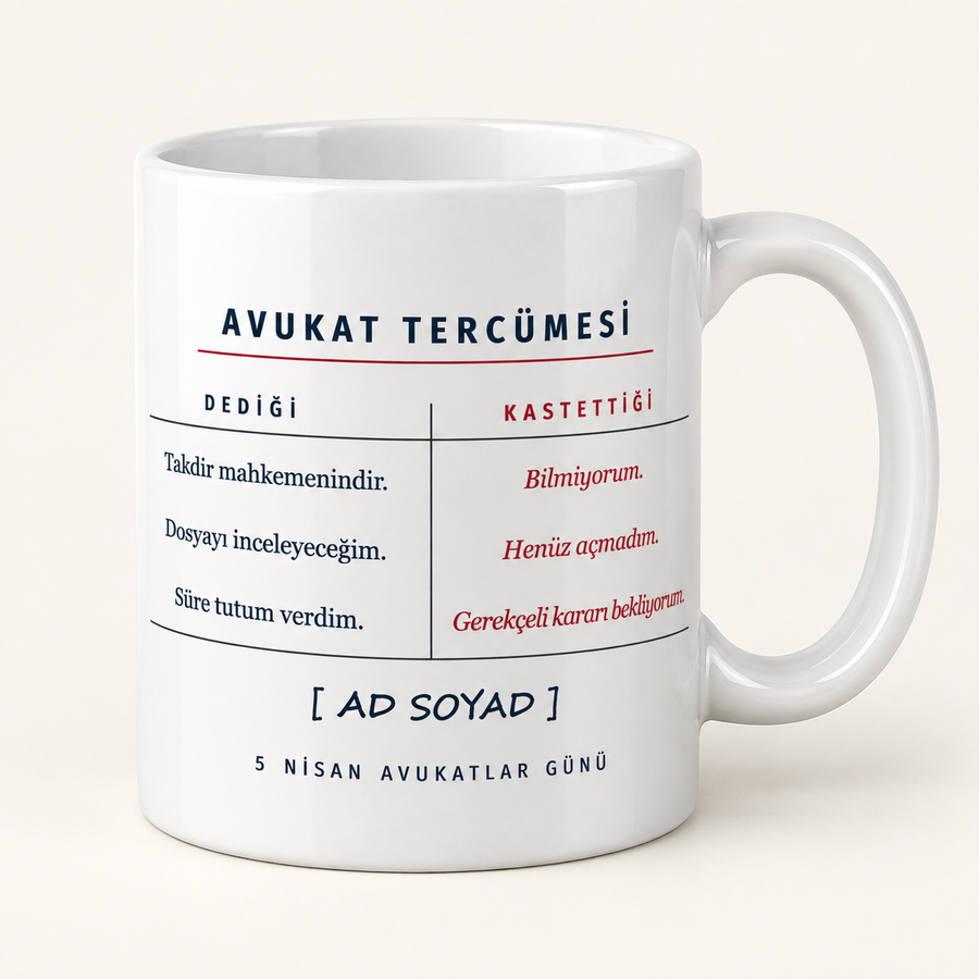 Avukat tercümesi tablolu isimli kupa