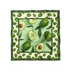 Avokado Desen Fular Bandana - Hediye Kutusu