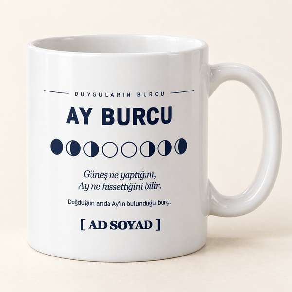 Ay Burcu İsimli Kupa - Hediye Kutusu