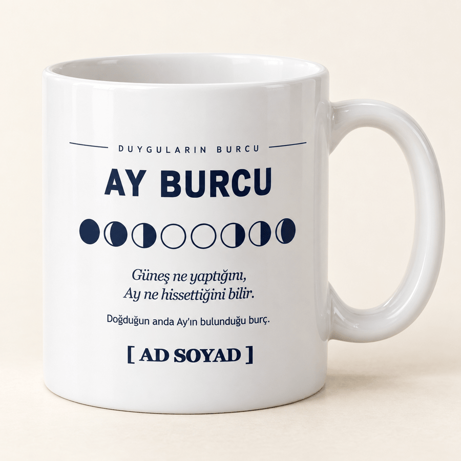Ay Burcu İsimli Kupa - Hediye Kutusu