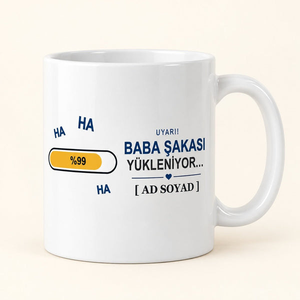 Baba Şakası - İsimli Baba Kupası - Hediye Kutusu