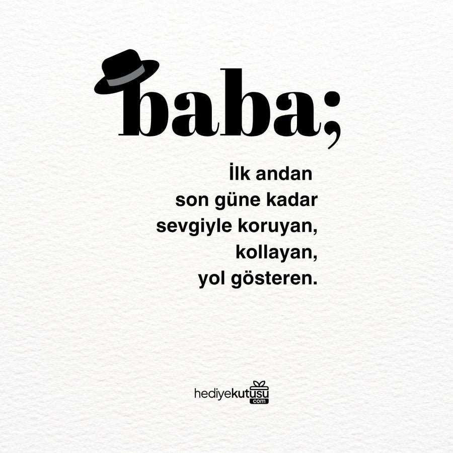 Babalar Günü Tebrik Kartı - Hediye Kutusu